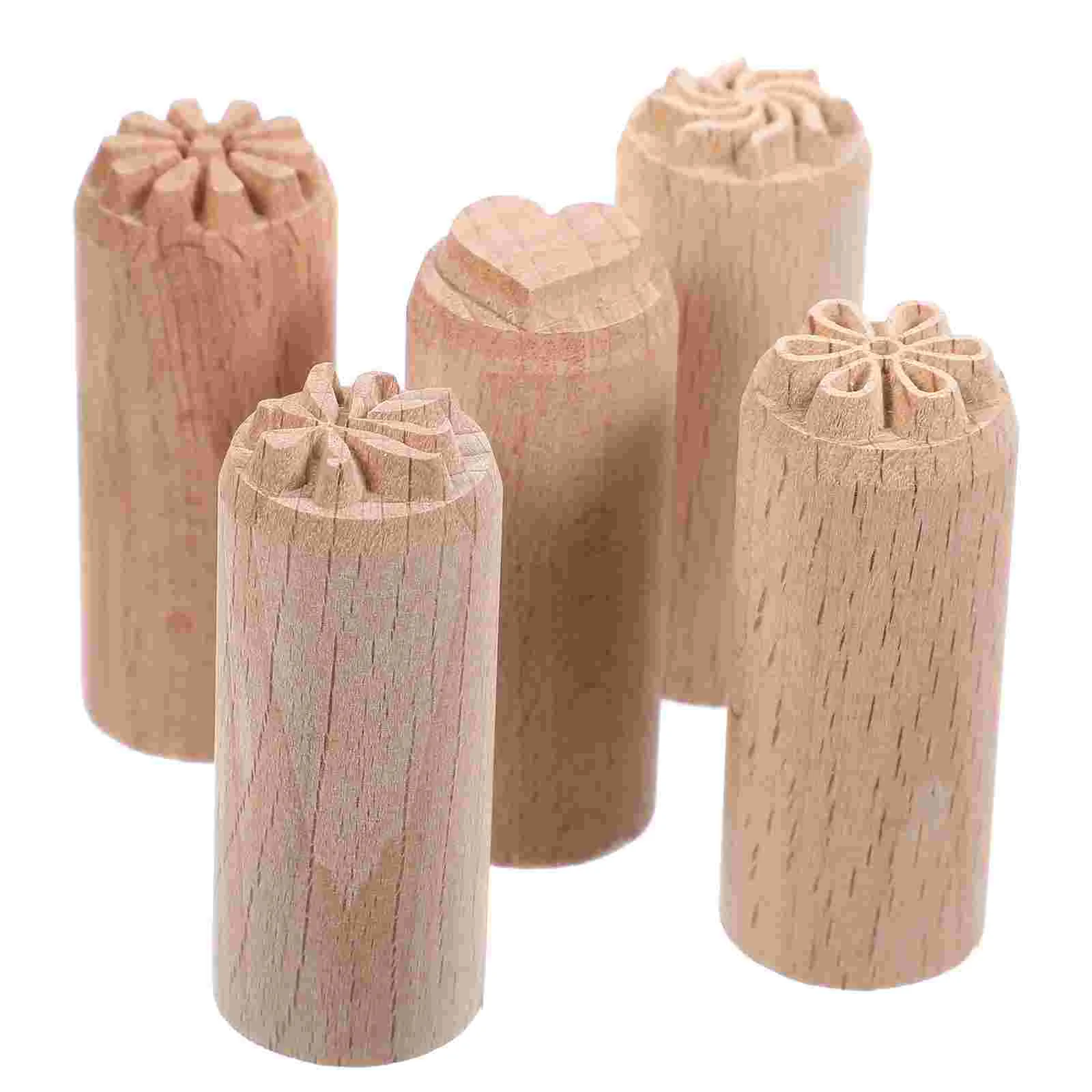 2cm Wooden Stamp Cookie Vintage Decor Playdough Block Craft Accessories Pottery Decorative Tools Stamps for DIY Ceramics