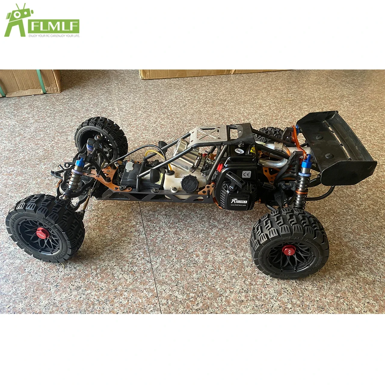 FLMLF-Pneus Avant ou Arrière Tout Terrain avec Doublure de Moyeu de Roue, Kit en Mousse pour 1/5 user ins I ROFUN BAHA ROVAN KM BAAlban5B SS Rc, Pièces de Jouets de Voiture