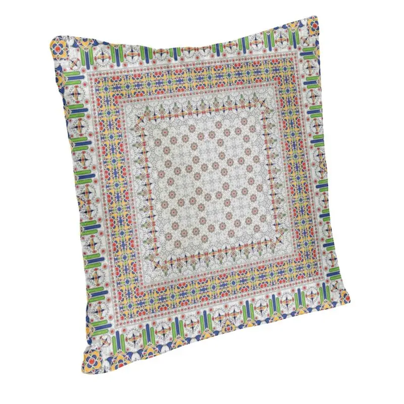 Luxury Kabyle Jewelry Sofa Cushion Cover Polyester Morocco Amazigh Carpet Throw Pillow Cases for Living Room Sofa Pillowslip