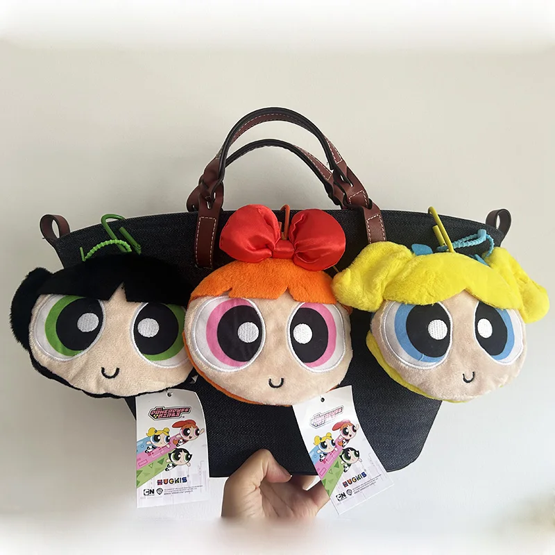 กระเป๋าตุ๊กตาพาวเวอร์พัฟเกิร์ล ขนาด 13 ซม. กระเป๋าสะพายเล็กน่ารักลายการ์ตูนสำหรับเด็กผู้หญิง ใส่เหรียญ ใส่หูฟัง ใส่บัตร