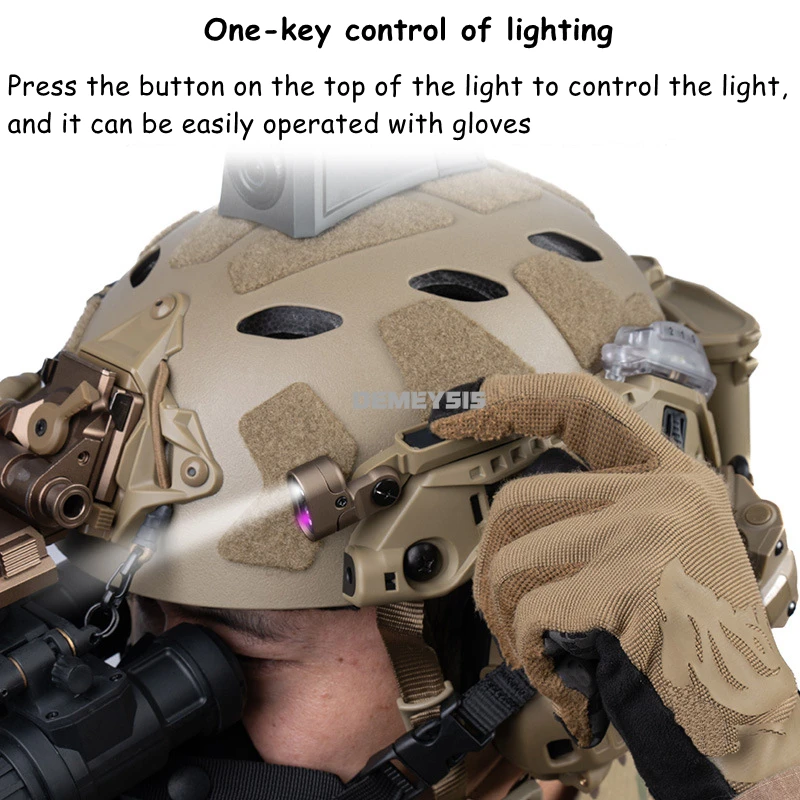 Picture 7: Tactical FAST SF Helmet LED Light 2 Mode IR / White Flashlight Airsoft CS Helmet Accessories for Modular Integrated ARC Rail
