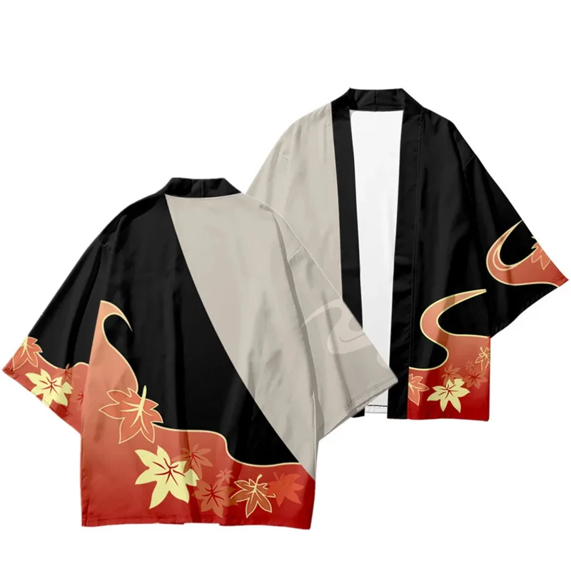 Genshin Impact Cosplay Costume pour hommes et femmes, Kaedehara Kazuha, sweat à capuche, t-shirt, pantalon, Everak Kimono, vêtements de fête d'Halloween, XC6497