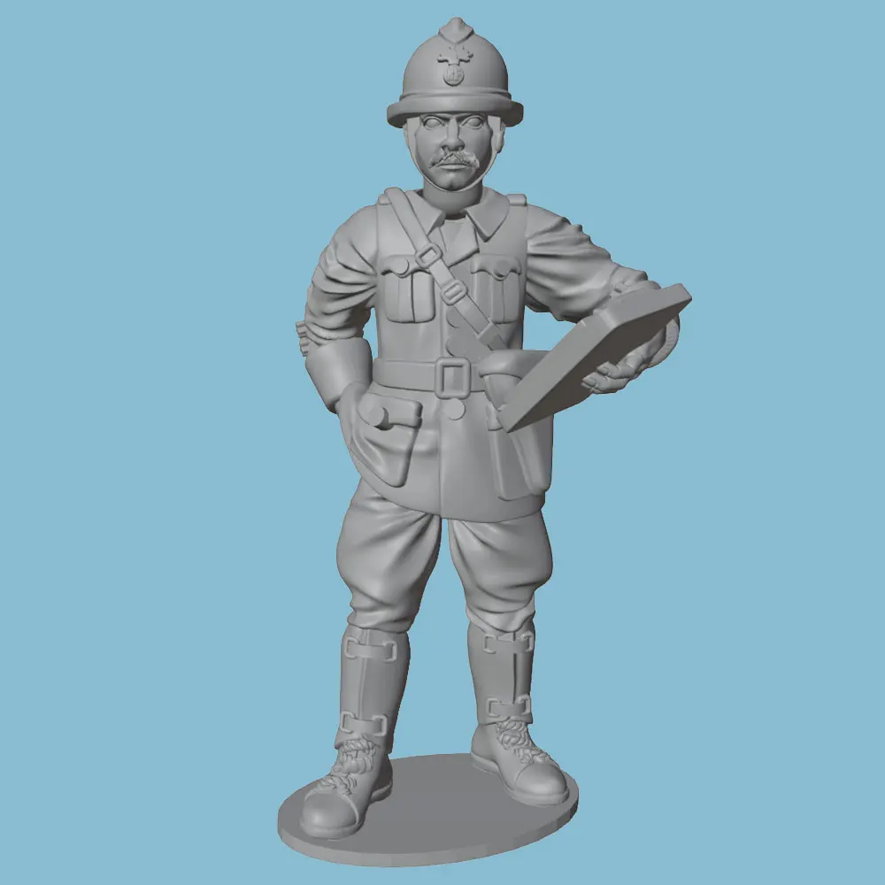 Figura de resina sargento sin pintar para juegos rol y coleccionismo - imagen 4