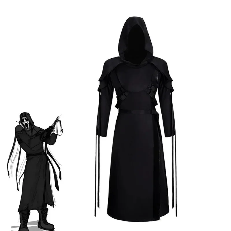 

Game Dead Daylight Role Play Uniform The Ghost Face Cosplay Costume Halloween Carnival Party Outfit For Men And Women