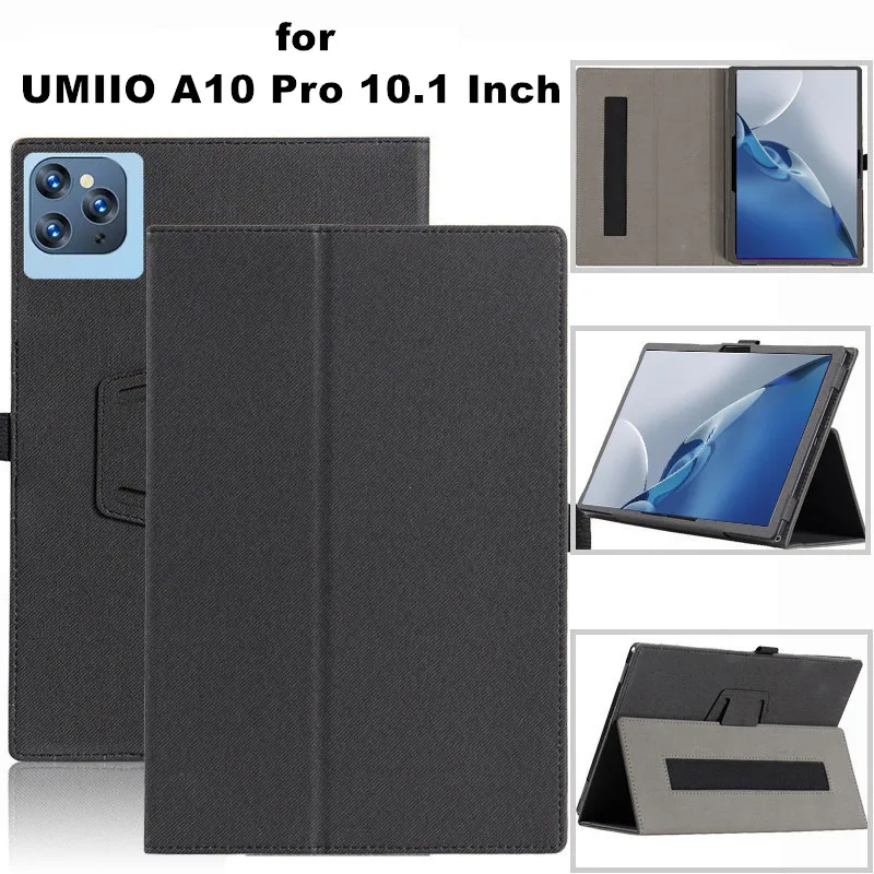 

for UMIIO A10 Pro 10.1 Inch Tablet Cover Flip Magentic Foldable Leather Stand Full Body Protective Case With Hand Holder
