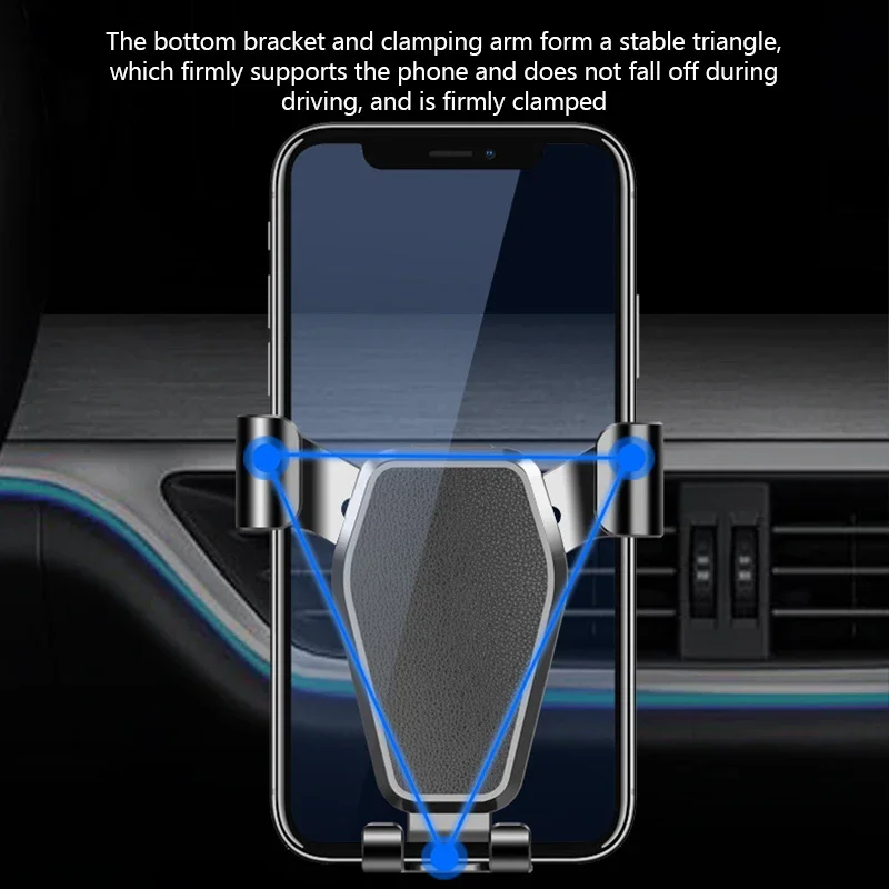 Car Holder For Phone Multi-function Mobile Phone Holder Gravity Bracket Sun Visor Mirror Dashboard GPS Smartphone For iPhone 16