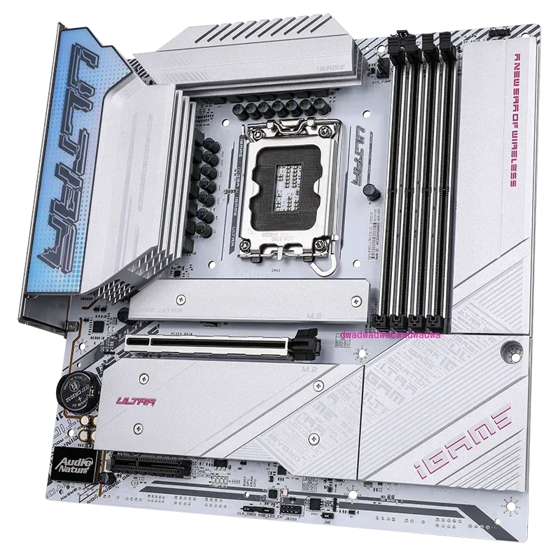 واي فاي 6E بلوتوث 5.3 3 * PCIe 4.0x4 M.2 SSD فتحة Type-C Type-A ملونة Intel B760 IGame B760M ULTRA Z D5 V20 Realtek 2.5G Lan