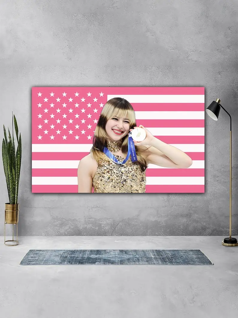 Alysa Liu Pink American Flag Flaga Outdoor Decorations Advertising Decorative Home Objects Decoration Garage Flags for Bedrooms