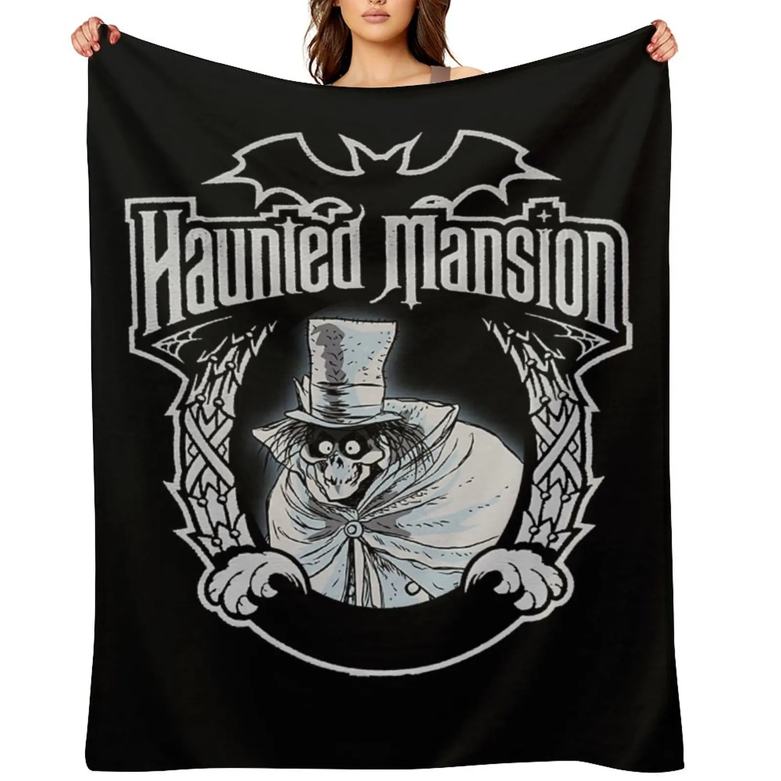 

Halloween Haunted Hatbox Mansion Ghost Horrorr Throw Blanket heavy to sleep Decorative Beds Large Loose Blankets