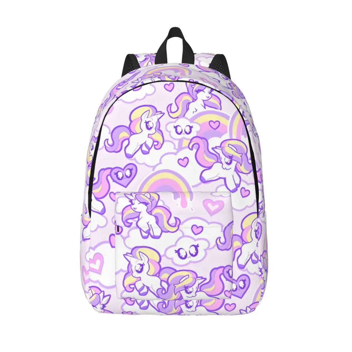 

Birthday Chibi Unicorn - Repeat Pattern Retro Washable Rucksack My Little Pony Light Children Knapsack Journey