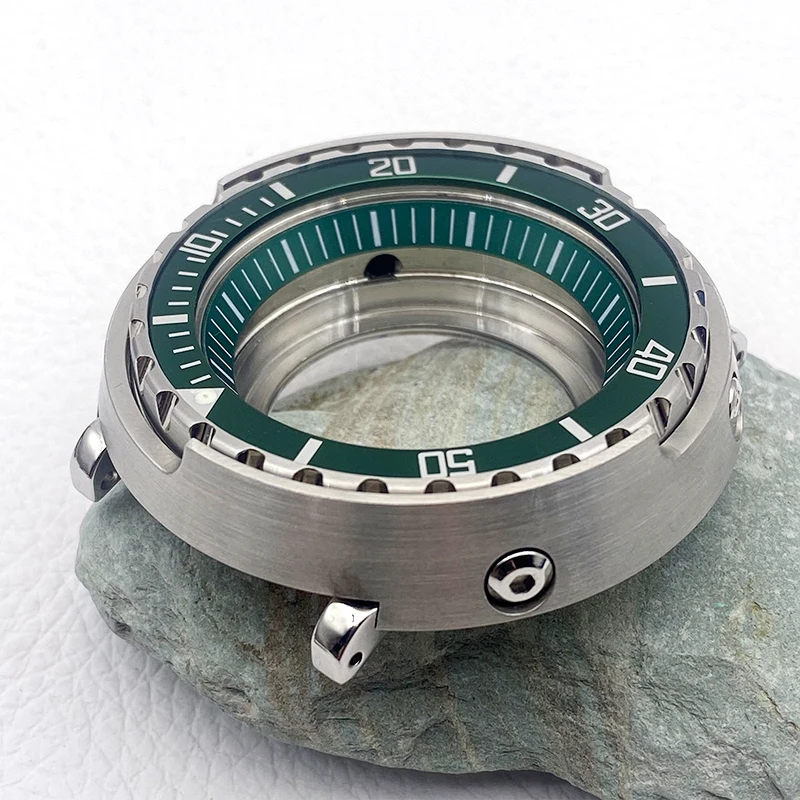 47mm Mod Tuna Canned Watch Case Crown at 4.1 oclock for NH34 NH35 NH36 Automatic Movement Men Diving Watch Case Custom
