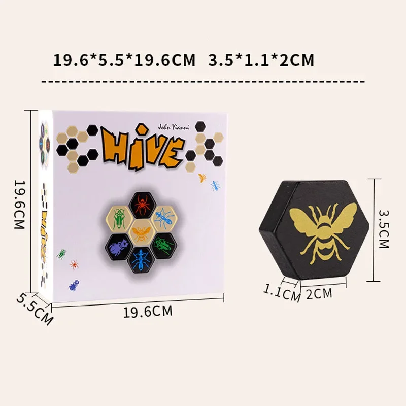New Honeycomb Chessboard Family Gathering Entertainment Leisure Production High Quality Wooden Ornaments Complete Set
