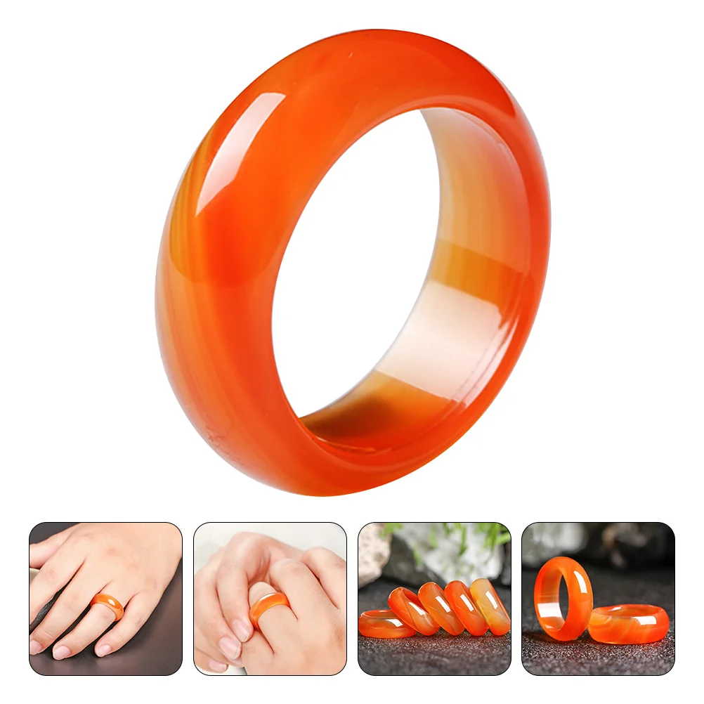 Chalcedony Ring Carnelian Tone Fingerring For Women Carnelian Crystal Women Agate Miss Natural