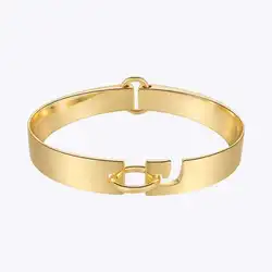 ENFASHION Pulseras Punk Hook Ring Bangle For Women Gold Color Delicate Bracelet Graduation Fashion Jewelry Dropshipping B222327