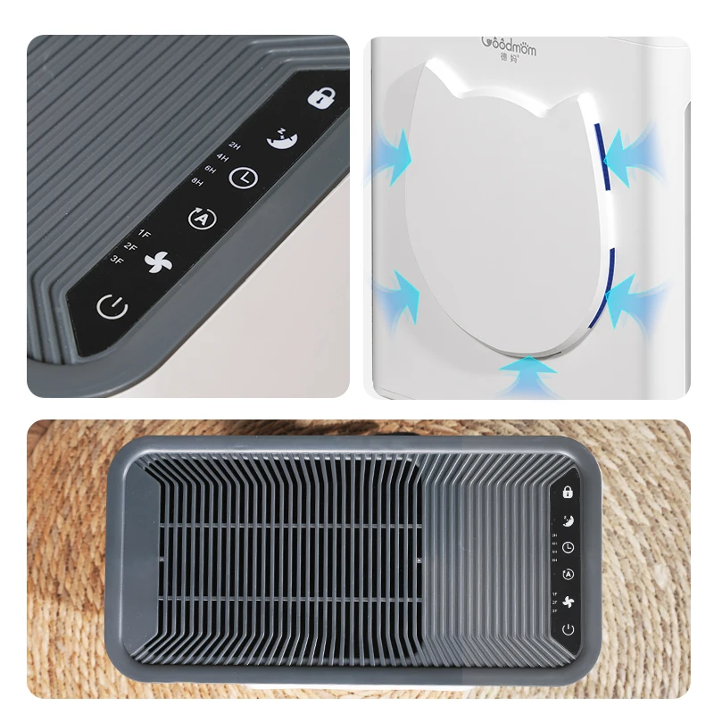 منقي هواء الحيوانات الأليفة، إزالة قوية للرائحة والبكتيريا، أوتوماتيكي بالكامل، يزيل الشعر العائم ومرشحات الحساسية #5