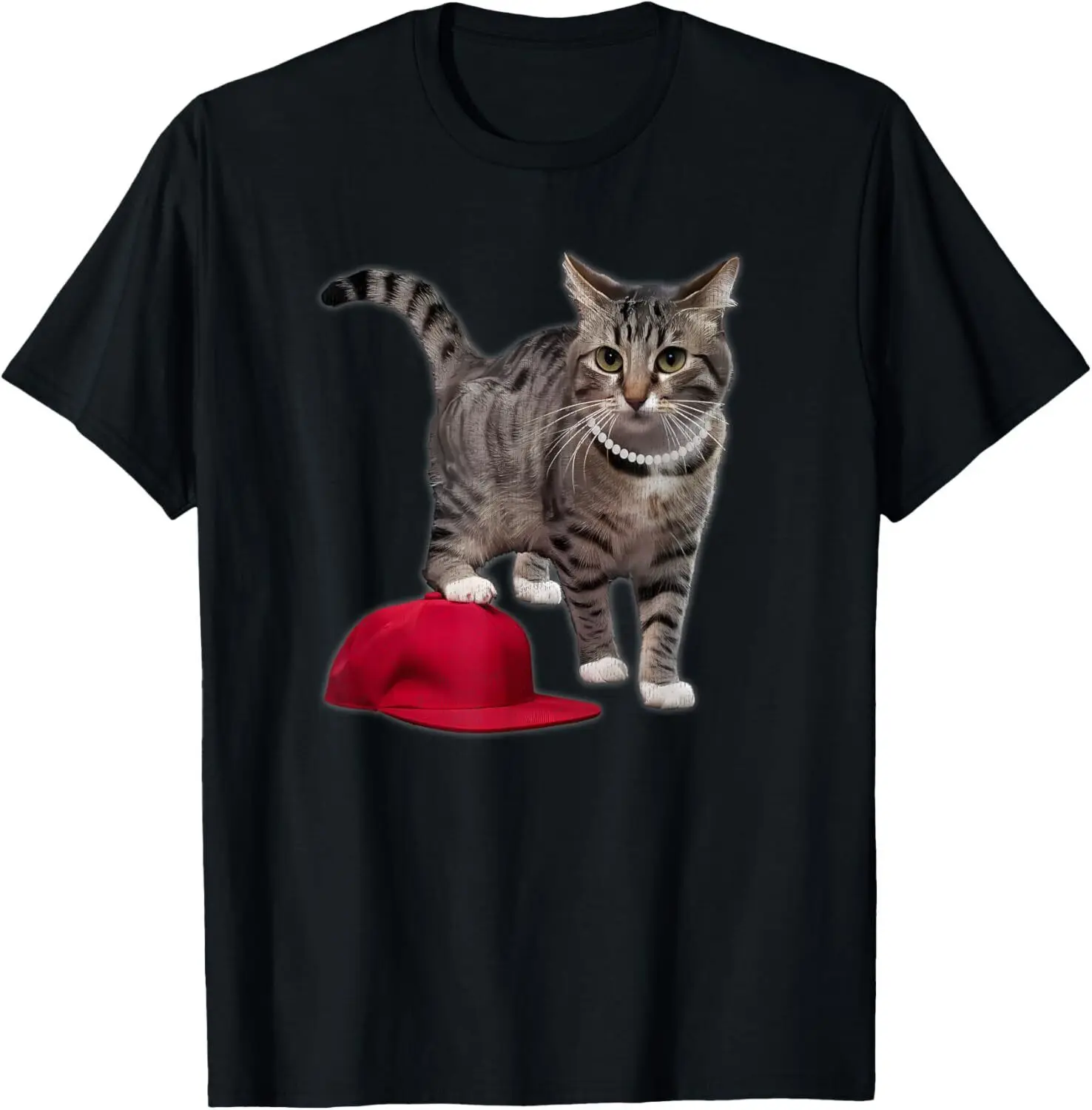 Cat Lady Heels Stepping On Red Hat T-Shirt