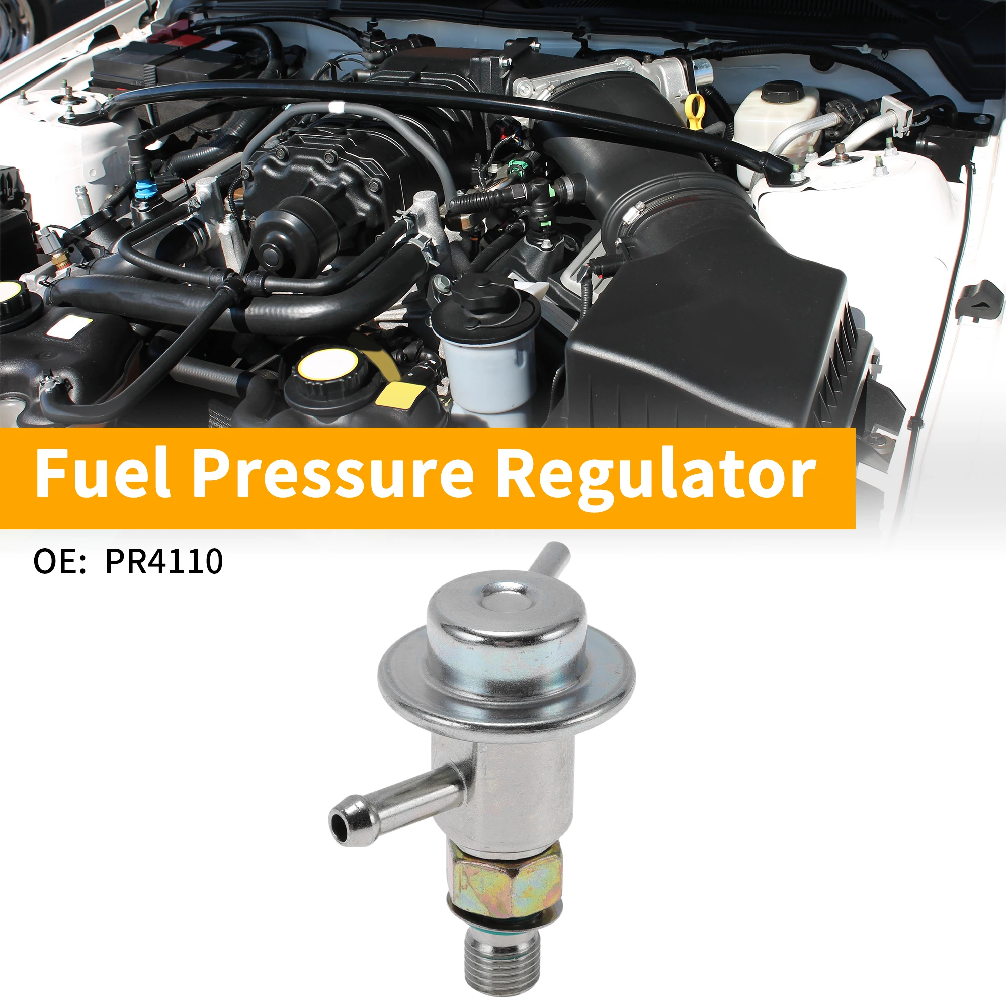 UXCELL Fuel Pressure Regulator No.PR4110 for Honda Pilot 2003-2004 Aluminum Alloy 20-70 Psi Corrosion Resistant 1 Pcs