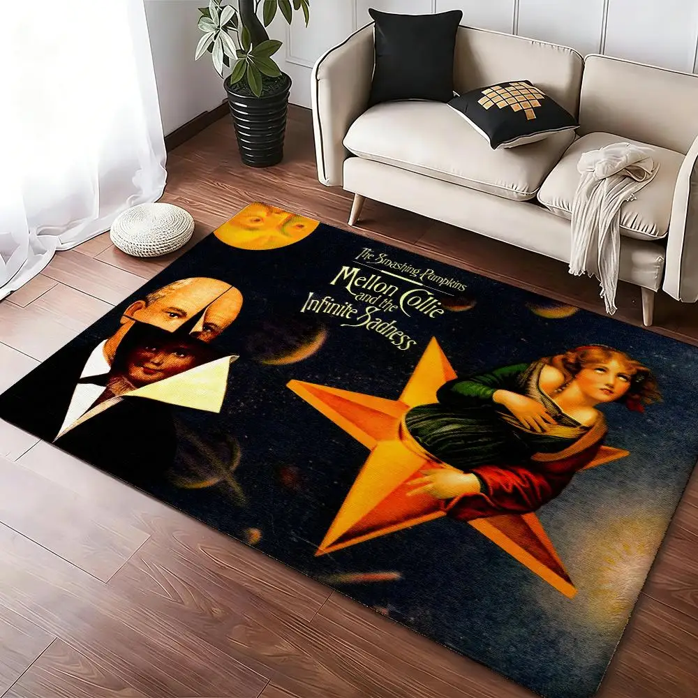The Smashing Pumpkins Floor Mat Soft Thickened Absorbent Non-Slip Bedroom Living Room Door Mat Home Decor Flannel Rugs