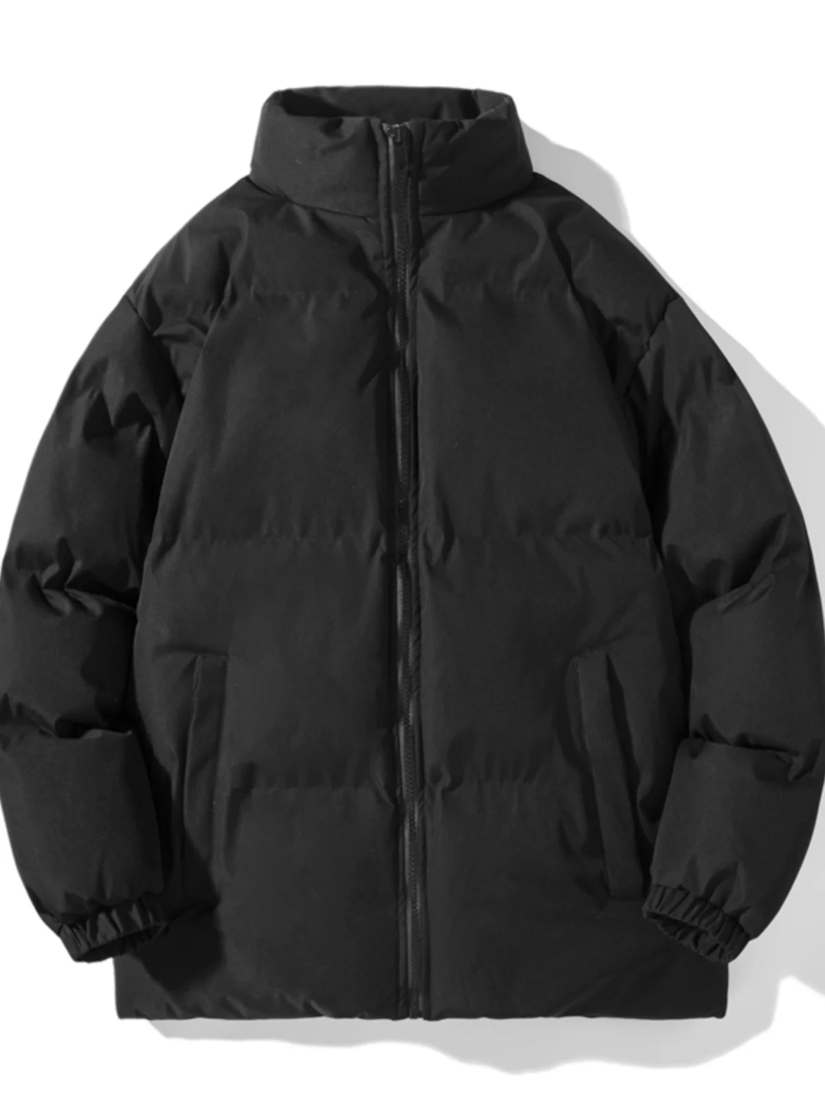 معطف شتوي للرجال مقاس كبير من القطن بياقة Jaet خفيف الوزن بدون قبعة معطف قطني مناسب للحضري #5