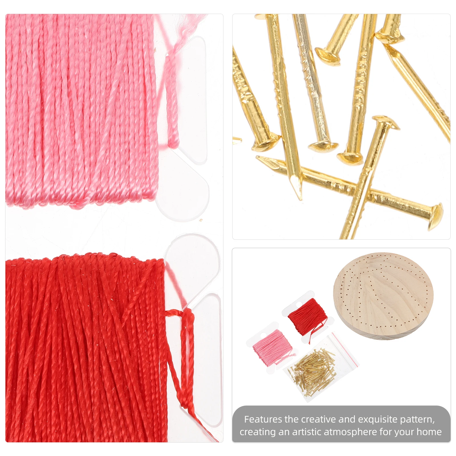 

Creative Nail Winding Art Kits DIY Material Pack Nail Winding Painting Kids Adults Gift Valentine Decor