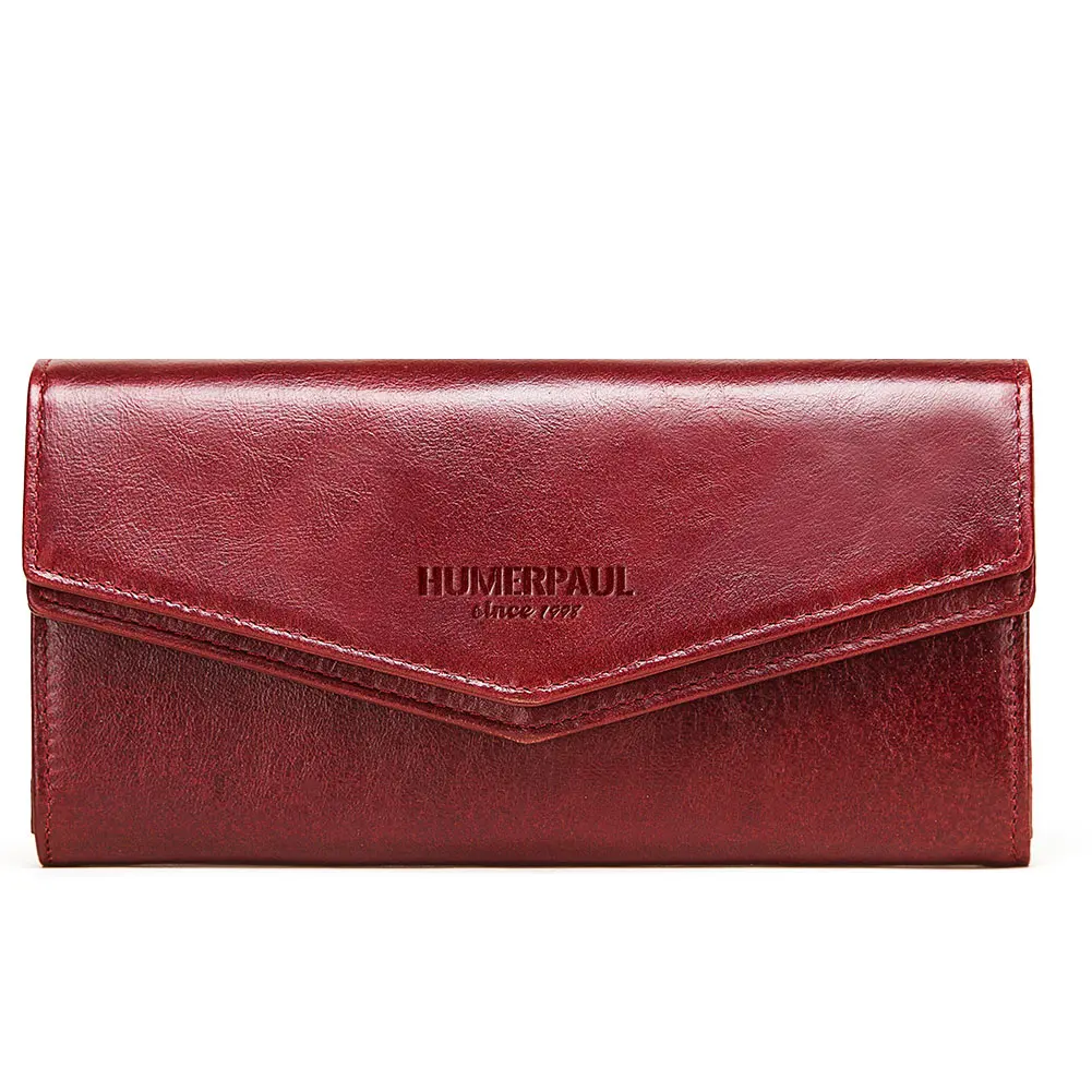 GZCZ 100%Genuine Leather Wallets Long Women's With Zipper Bag Casual Large Capacity Luxurious Money Clip Fashion Popular Wallet