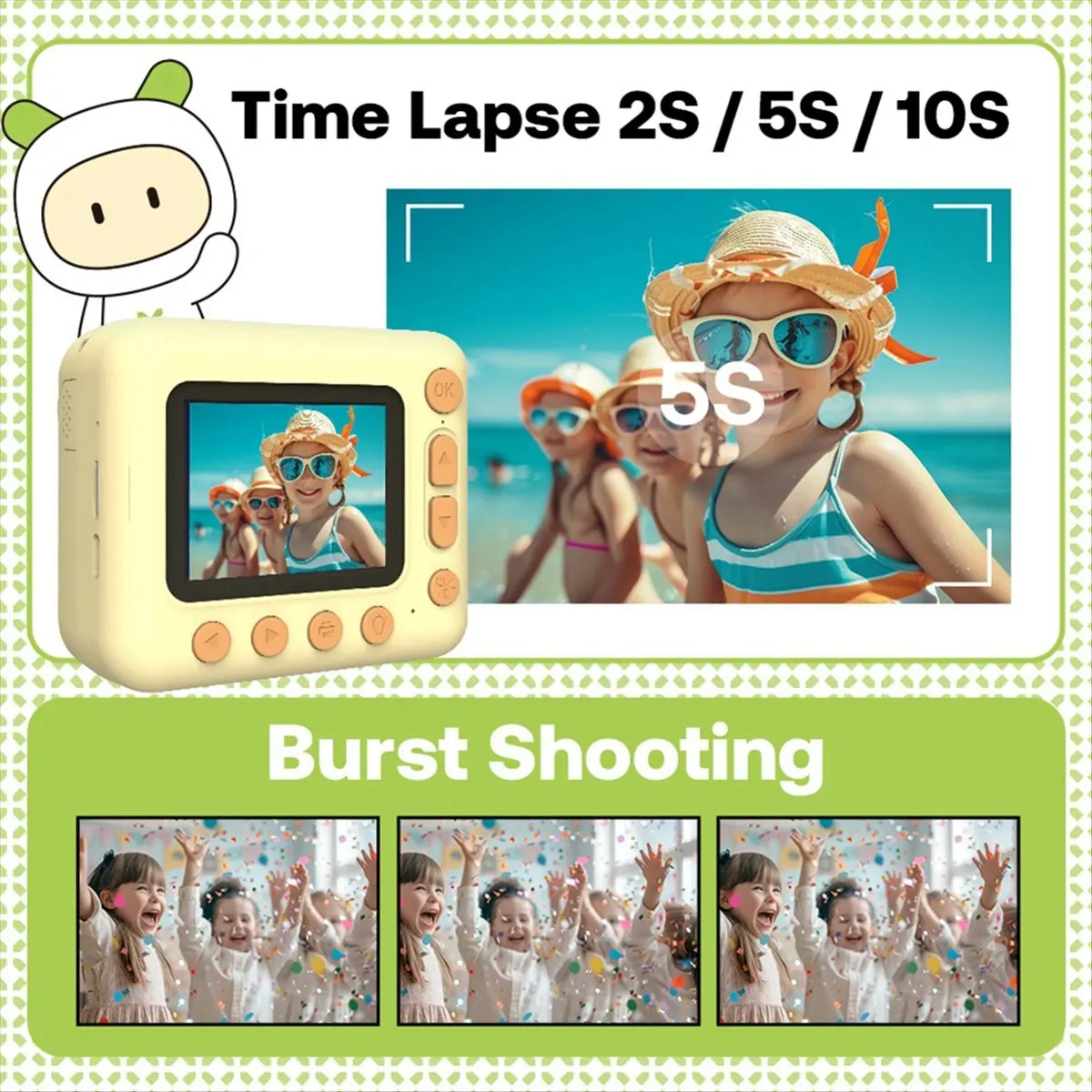 【x10a】kids-instant-print-camera-1080p-hd-digital-camera-with-24-inch-ips-screen-10x-optical-zoom-includes-32gb-tf-card-yellow