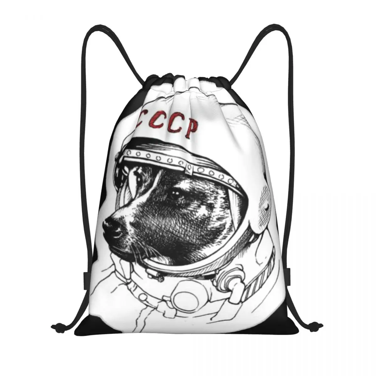 

Laika Cccp Logo Multi-function Portable Drawstring Bags Sports Bag Book Bag For Travelling