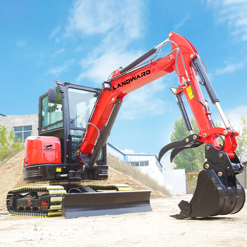 Venta directa de fábrica, excavadora pequeña diésel/gasolina de 1 tonelada, miniexcavadora sobre orugas de alta calidad, uso en el jardín del hogar, ensacadora personalizada