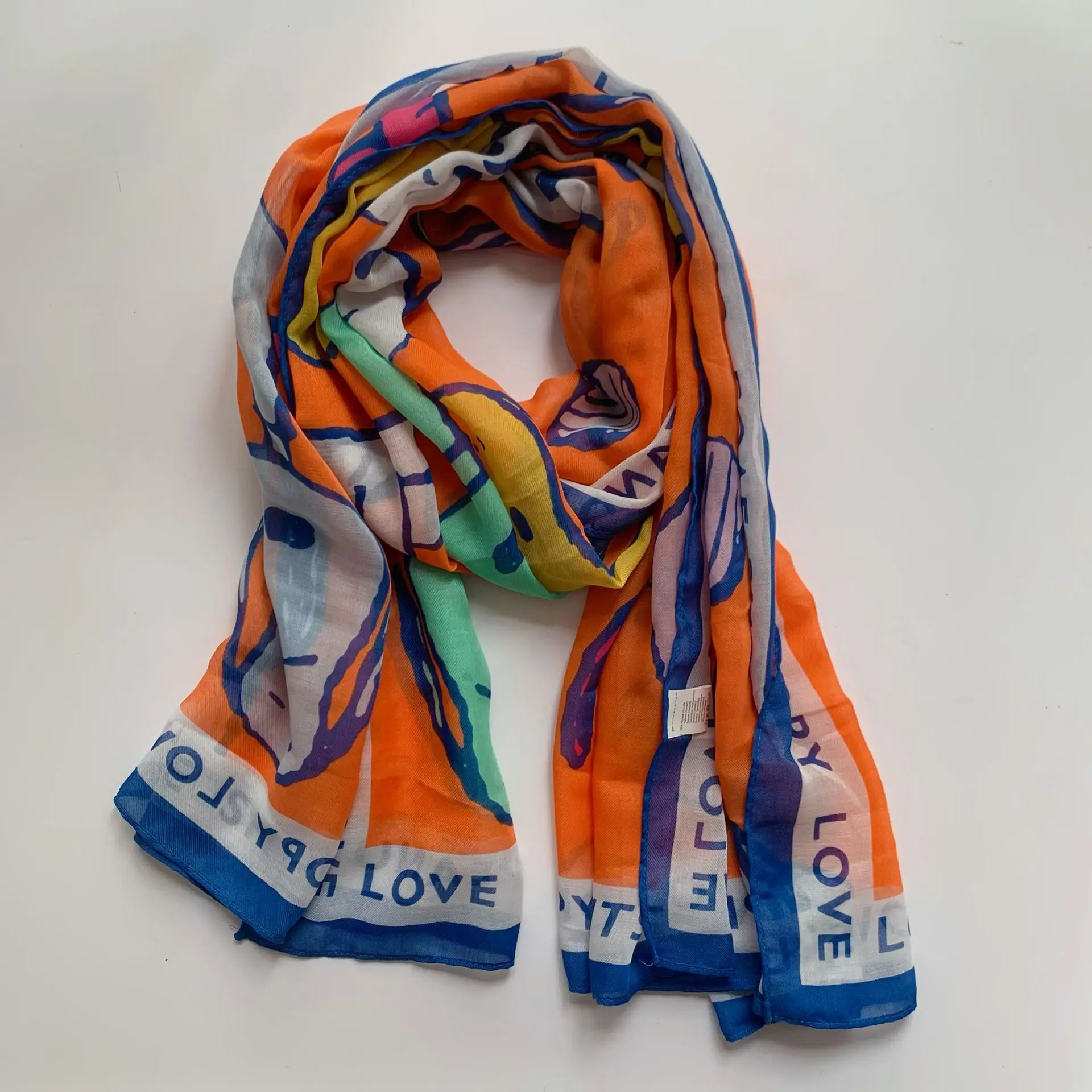 Miniso lindo primavera y verano nuevo chal bufanda de dibujos animados Snoopy