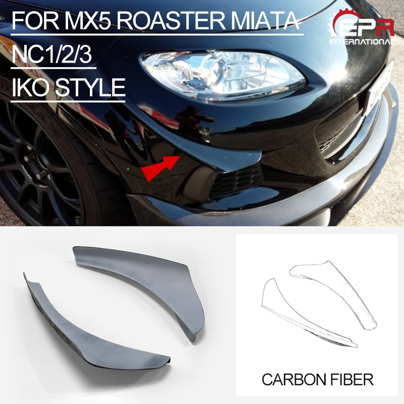 

Car-styling For Mazda MX5 Roadster Miata NC3 IKO Style Fiberglass Front Bumper Canard FRP Fiber Glass Splitter Lip Set Drift Kit