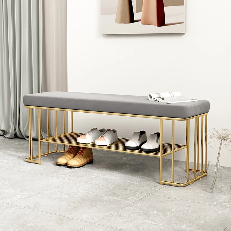 Tabouret de chaussure de changement de porte nordique, tabouret de canapé de porche d\'entrée de maison, banc de repos de salon simple