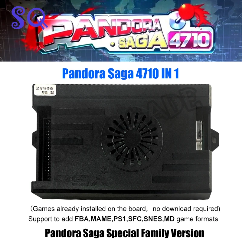 

Pandora Saga Box 4710 in 1 Arcade Home To Jamma Mainboard PCB Cartridge Joystick Game Console Cabinet Machine HDMI VGA 3D Game