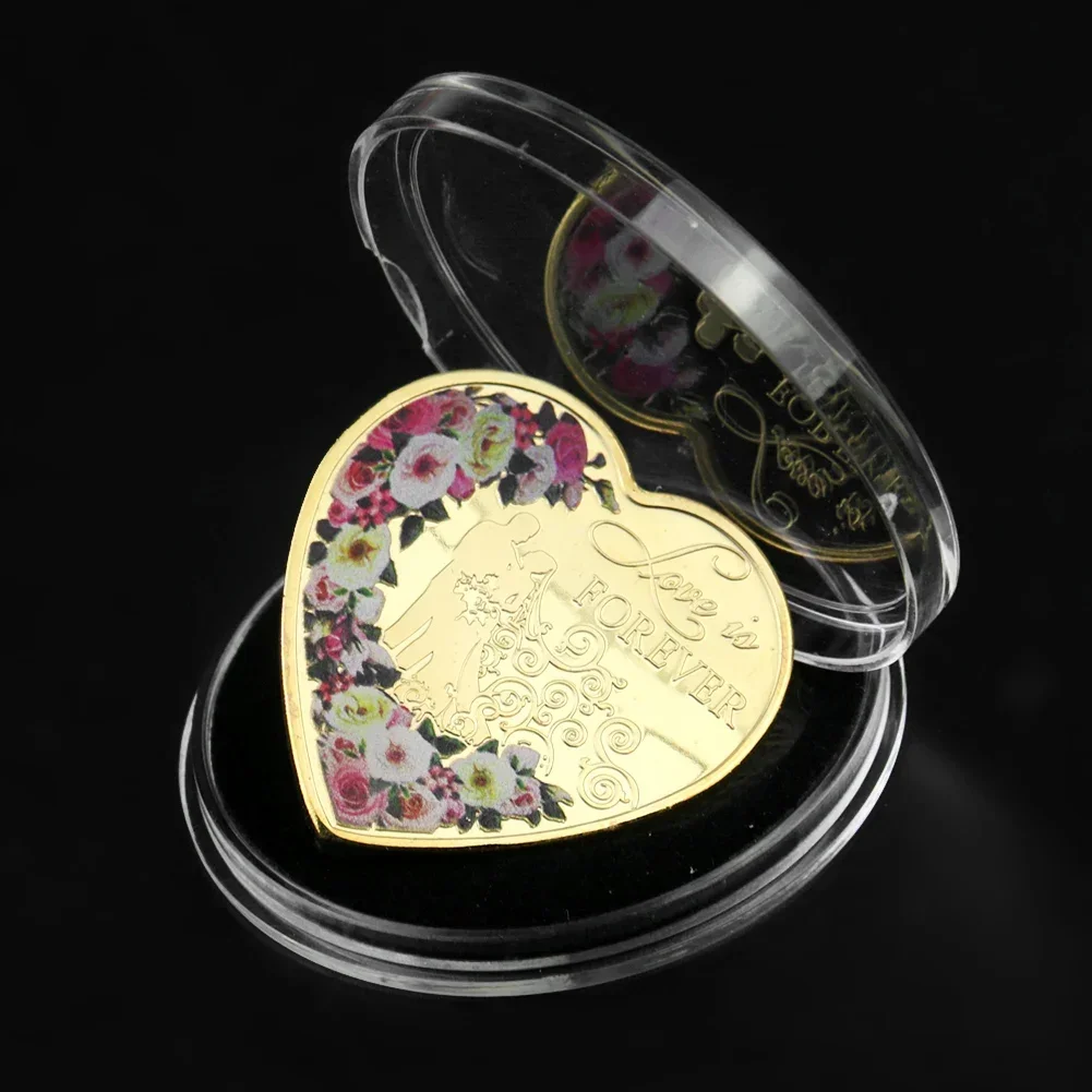 

Love Red Rose Commemorative Non-currency Coin 520 Tanabata Valentine's Day Gift Wedding Creative Medallion Decoration Crafts