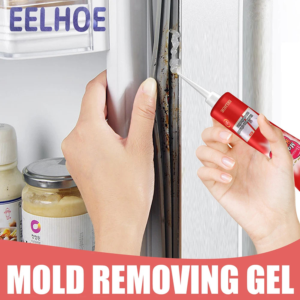 Home Mold Remover Gel Tile Cleaner Wall Mold Remover Chemical Tiles Cleaner Remover Gel Kitchen Cleaning Tools 120g,Pack of 1/2