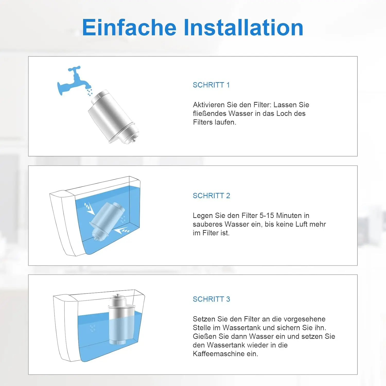Water Filter Siemens BRITA Intenza TZ70063A Water Filter Suitable for Fully Automatic Coffee Machines of the EQ3, EQ5, EQ6, EQ7
