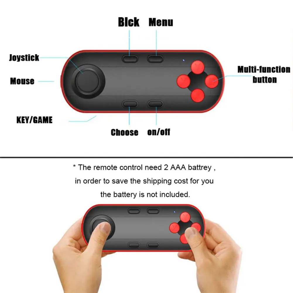 Joystick gamepad para jogos android, controlador remoto vr, telefone celular, compatível com bluetooth, alça selfie sem fio, compatível para jogo