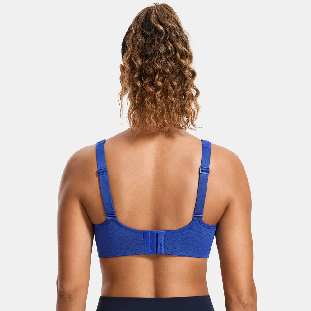 Women Sports Bra High Impact Padded Wireless Supportive Plus Size Solid Shockproof  Workout Fitness Bras Tops Casual