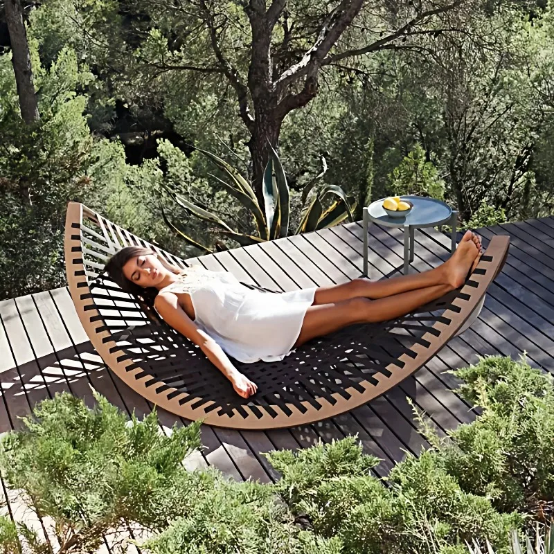 Outdoor pool loungers Courtyard Garden rattan chairs Balcony loungers Outdoor bed and breakfast Outdoor seaside beach Leisure be