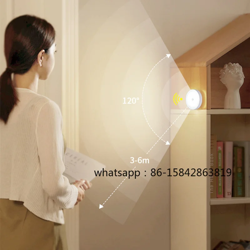 Motion Sensor Light Emitting Diode Night Light USB Charging Night Light