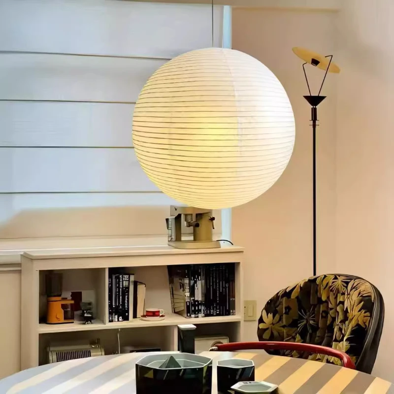 

Винтажная люстра из рисовой бумаги с круглым шариком Wabi-sabi Wind Noguchi Yong