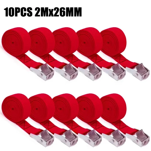 10 Uds 2M hebilla de presión de aleación de Zinc correas de carga de paleta equipaje fijo coche tensor tensor correas trinquete amarre cinturón