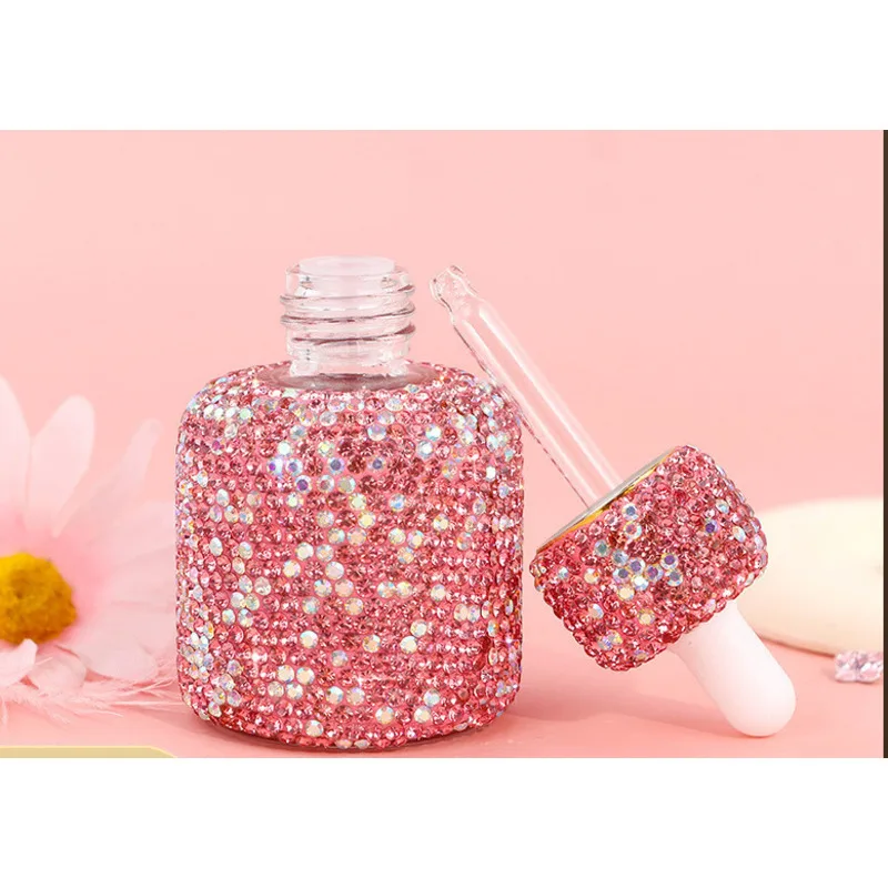 

Diamond-encrusted Essential Oil Essence Liquid Portioned Bottles, Empty Bottles, Portable Light-proof Glass Bottles