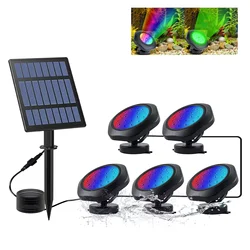 Solar Underwater Light RGB Waterproof Pond Swimming Pool Lamp Landscape Outdoor Garden Street Spotlight for tree Countyard Decor