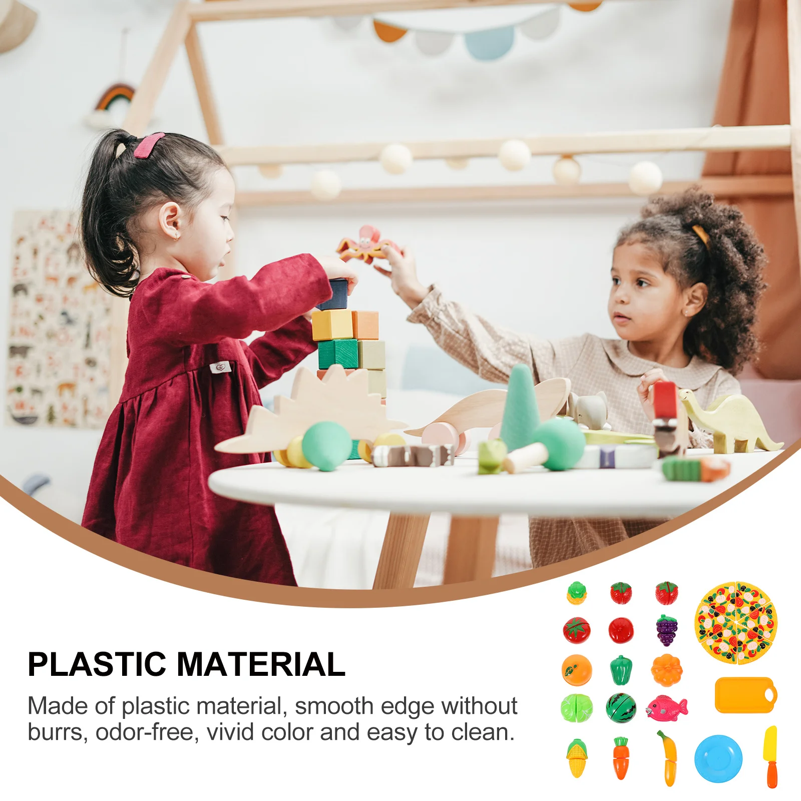 1Set Kind Snijden Simulatie Keuken Speelset Educatief Interactief Pretend Food Fruit Groente Snijset voor kinderen