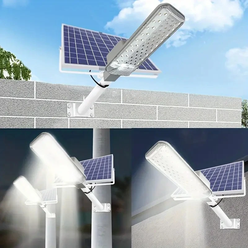 Solar Street Lights Outdoor Waterproof Solar Lights For Dusk To Dawn High Brightness Wide Angle Street Lights Solar Powered