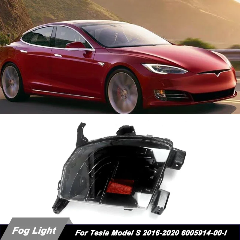 

Front Right + Left Passenger Side LED Fog Light Lamp W/O DRL For Tesla Model S 2016-20