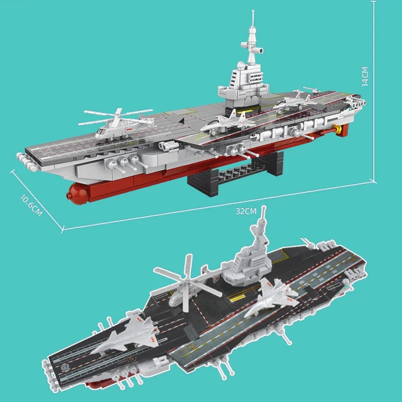 562pcs 8in1 Aircraft Cruiser Destroyer Battleship Army Warship Building Block Military Ship Truck Car Plane Bricks Children Toys