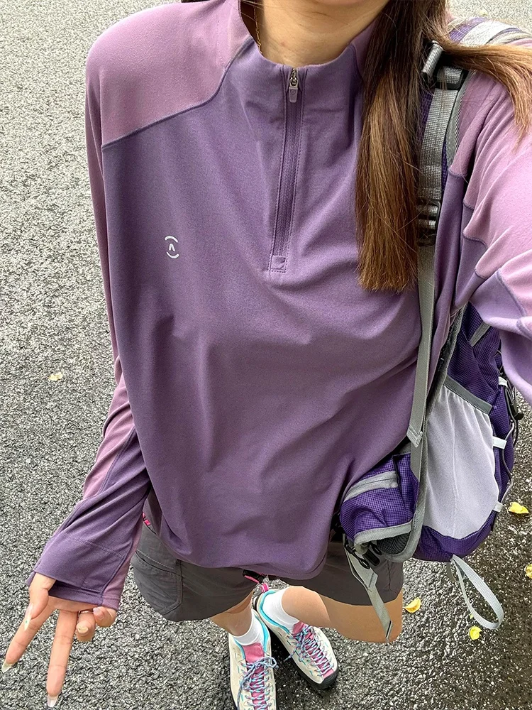 Camiseta larga de Yoga Sve para mujer Qui Dry bádminton orm ciclismo adiestramiento físico al aire libre Pilates sudadera ropa de gimnasia