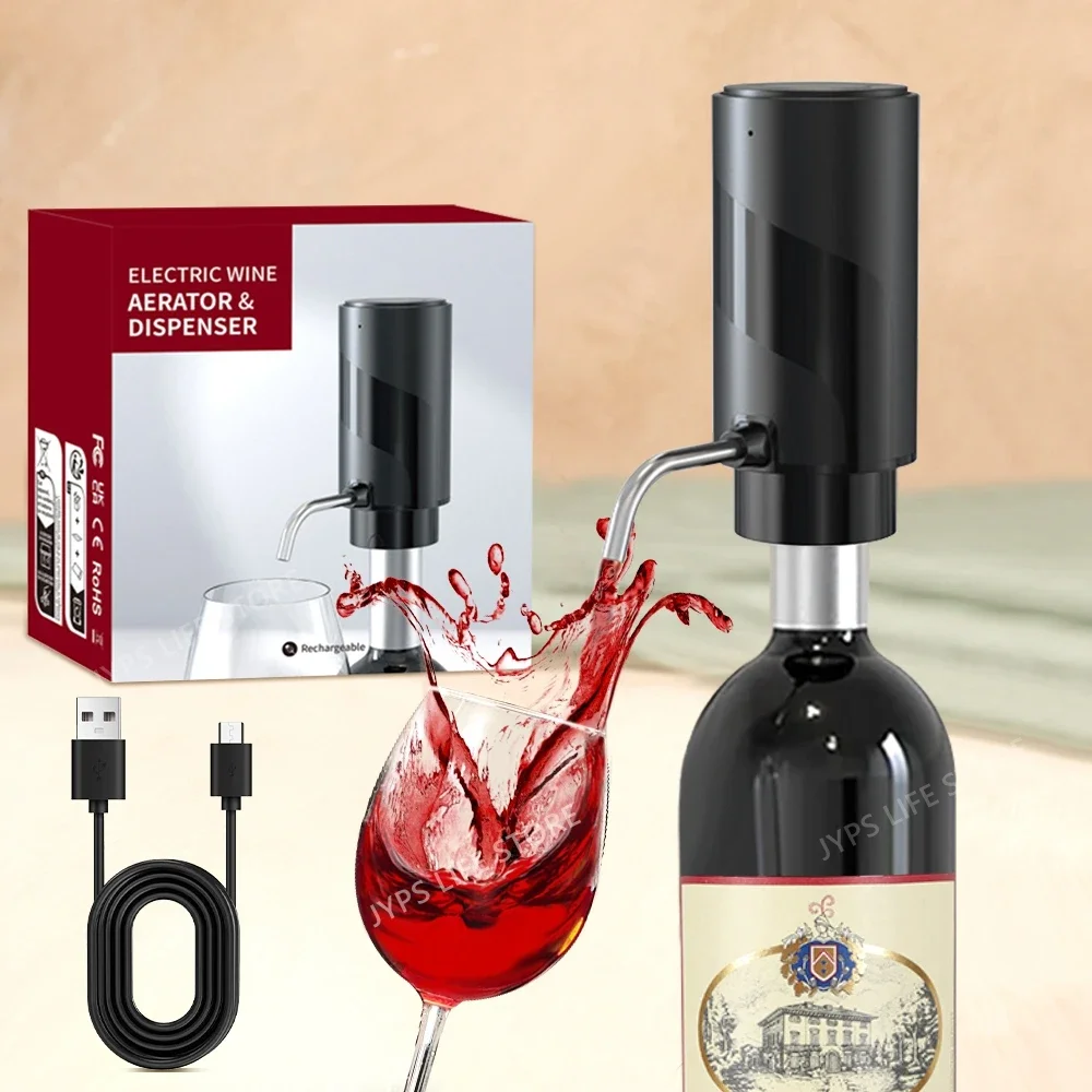 

Rechargeable Electric Wine Aerator Dispenser Automatic Wine Decanter Intelligent Electric Wine Dispenser Party Kitchen Tool Gift