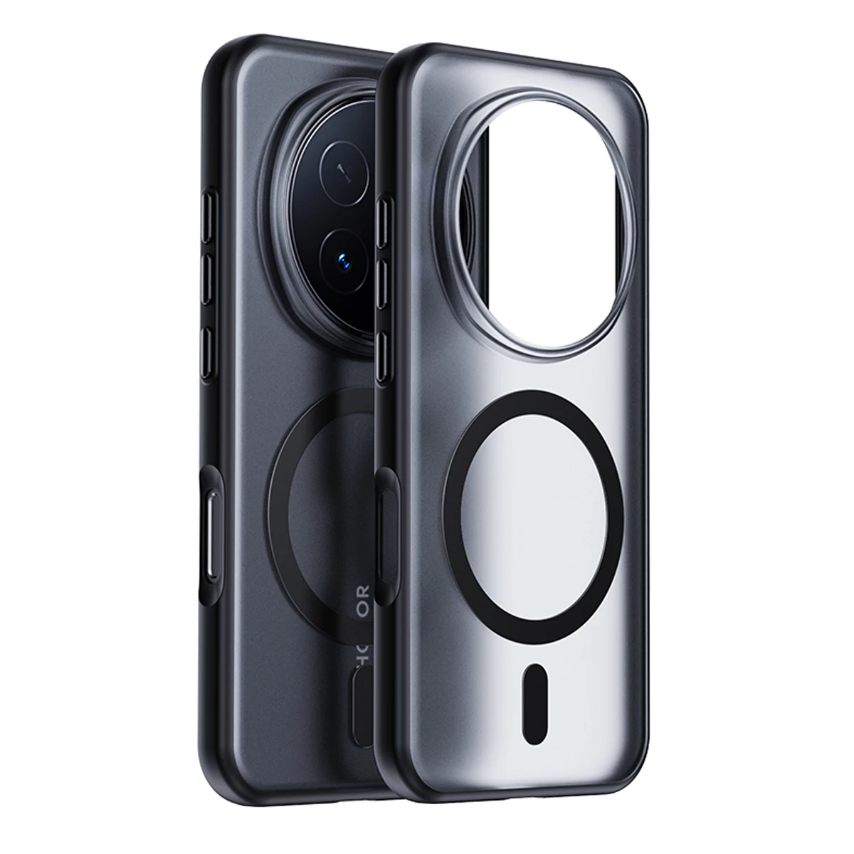 

Shockproof Translucent Wireless Charging Magnetic Phone Case For Honor Magic 8 Pro, Slim Frosted Matte Hard Protective Cover